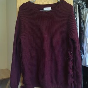 Crimson Warm Oversized Sweater